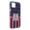 Nautical Anchors & Stripes iPhone 14 Plus Case - Angle