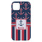 Nautical Anchors & Stripes iPhone 14 Plus Case - Back