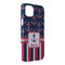 Nautical Anchors & Stripes iPhone 14 Pro Max Case - Angle