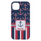 Nautical Anchors & Stripes iPhone 14 Pro Max Case - Back