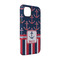 Nautical Anchors & Stripes iPhone 14 Pro Tough Case - Angle