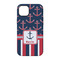 Nautical Anchors & Stripes iPhone 14 Pro Tough Case - Back