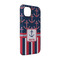 Nautical Anchors & Stripes iPhone 14 Tough Case - Angle