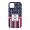 Nautical Anchors & Stripes iPhone 14 Tough Case - Back