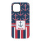 Nautical Anchors & Stripes iPhone 15 Pro Tough Case - Back