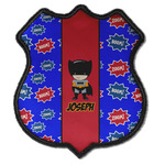 Superhero Iron On Shield Patch C w/ Name or Text