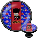 Superhero Cabinet Knob (Black) (Personalized)