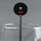 Superhero Black Plastic 5.5" Stir Stick - Round - Main