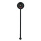 Superhero Black Plastic 5.5" Stir Stick - Round - Single Stick