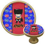 Superhero Cabinet Knob - Gold (Personalized)