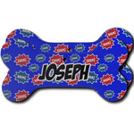 Superhero Ceramic Dog Ornament - Front & Back w/ Name or Text