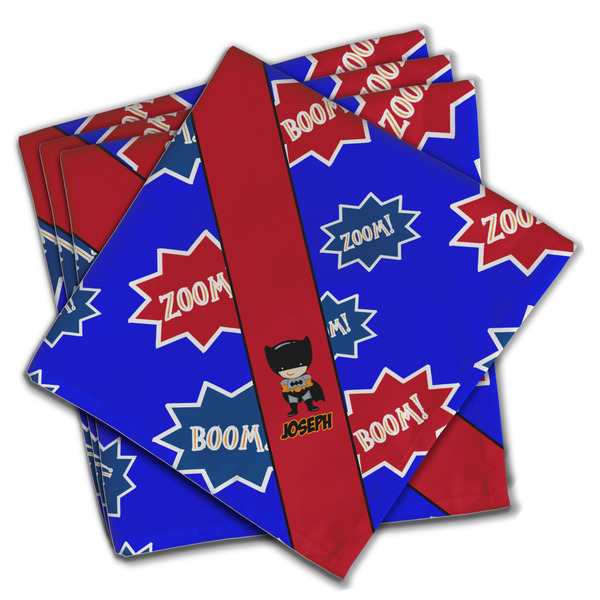 Custom Superhero Cloth Napkins (Set of 4) (Personalized)