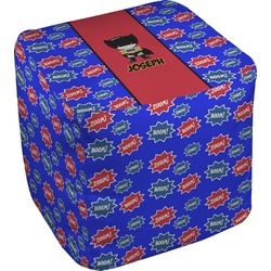 Superhero Cube Pouf Ottoman - 13" (Personalized)
