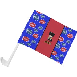 Superhero Car Flag - Small w/ Name or Text