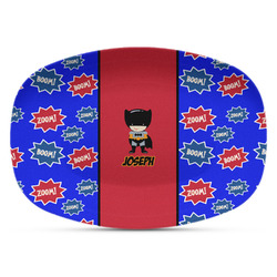 Superhero Plastic Platter - Microwave & Oven Safe Composite Polymer (Personalized)