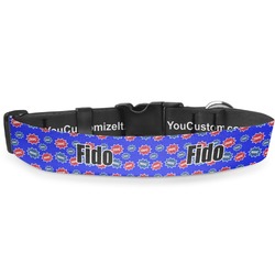 Superhero Deluxe Dog Collar - Small (8.5" to 12.5") (Personalized)