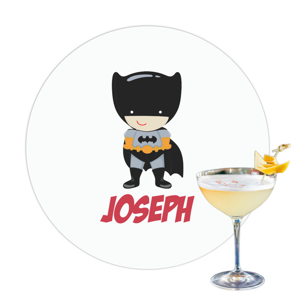 Custom Superhero Printed Drink Topper - 3.25" (Personalized)