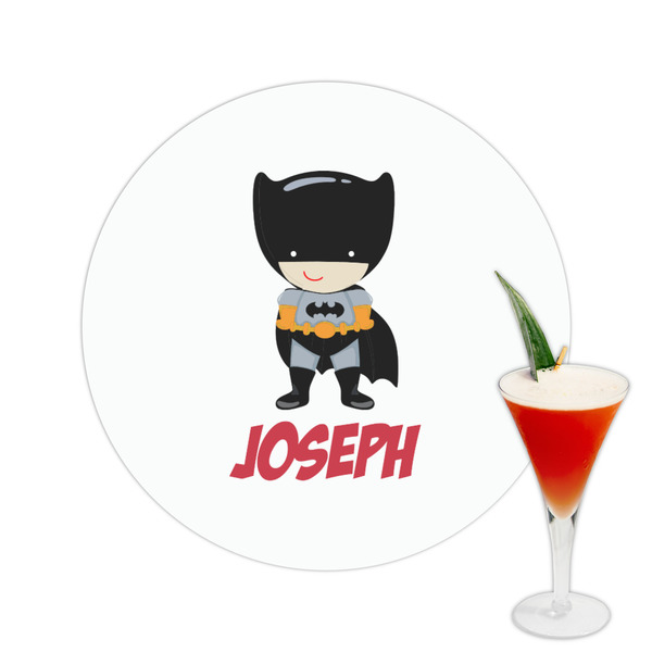 Custom Superhero Printed Drink Topper -  2.5" (Personalized)