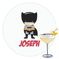 Superhero Printed Drink Topper - 3.5" (Personalized)