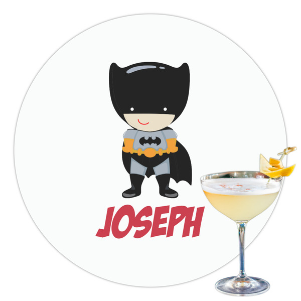 Custom Superhero Printed Drink Topper - 3.5" (Personalized)