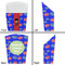 Superhero French Fry Favor Box - Front & Back View