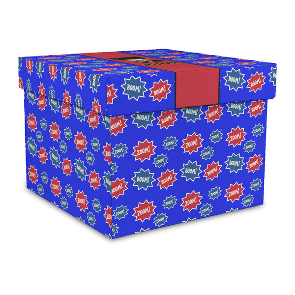 Custom Superhero Gift Box with Lid - Canvas Wrapped - Large (Personalized)