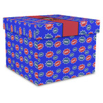 Superhero Gift Box with Lid - Canvas Wrapped - X-Large (Personalized)