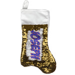 Superhero Reversible Sequin Stocking - Gold (Personalized)