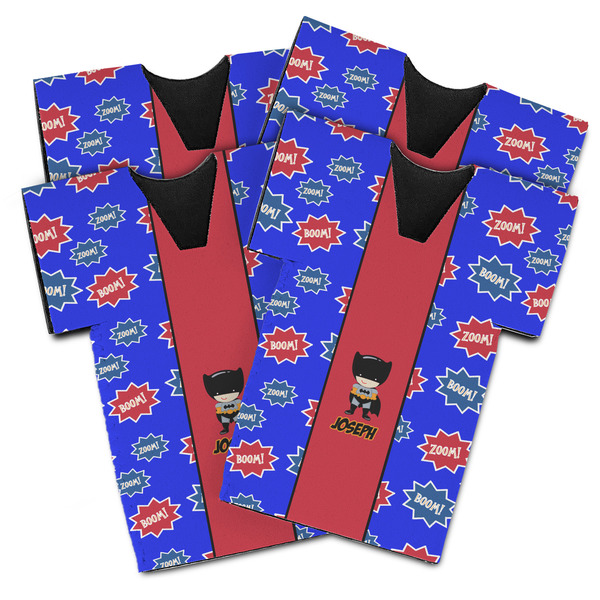 Custom Superhero Jersey Bottle Cooler - Set of 4 (Personalized)