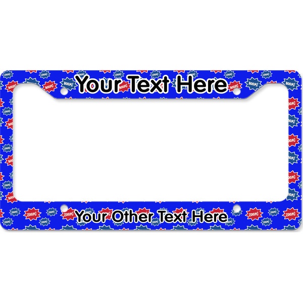 Custom Superhero License Plate Frame - Style B (Personalized)