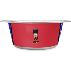 Superhero Stainless Steel Dog Bowl (Personalized)