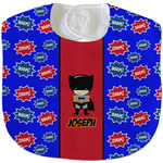 Superhero Velour Baby Bib w/ Name or Text