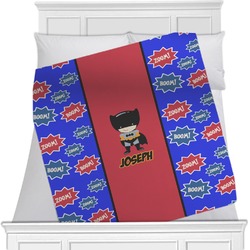 Superhero Minky Blanket - Twin / Full - 80"x60" - Double Sided (Personalized)