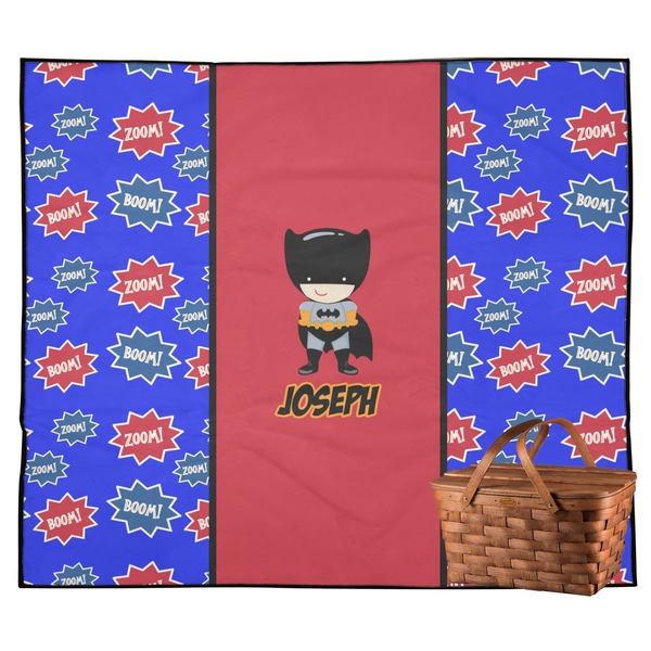 Custom Superhero Outdoor Picnic Blanket (Personalized)