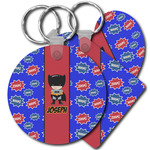 Superhero Plastic Keychain (Personalized)