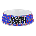 Superhero Plastic Dog Bowl - Large (Personalized)