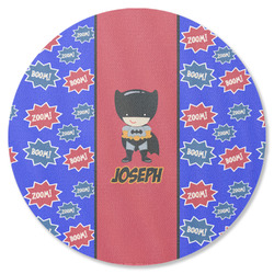 Superhero Round Rubber Backed Coaster (Personalized)