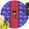 Superhero Round Linen Placemats - Front (w flowers)