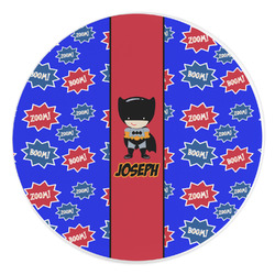 Superhero Round Stone Trivet (Personalized)