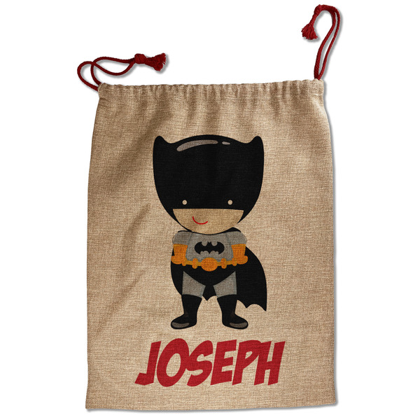 Custom Superhero Santa Sack - Front (Personalized)