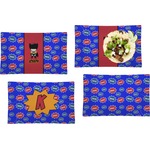 Superhero Set of 4 Glass Rectangular Lunch / Dinner Plate (Personalized)