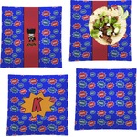 Superhero Set of 4 Glass Square Lunch / Dinner Plate 9.5" (Personalized)