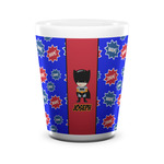 Superhero Ceramic Shot Glass - 1.5 oz - White - Set of 4 (Personalized)