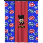 Superhero Extra Long Shower Curtain - 70"x84" (Personalized)