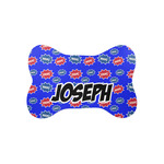 Superhero Bone Shaped Dog Food Mat (Small) (Personalized)