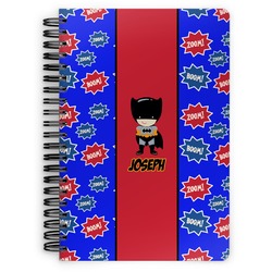 Superhero Spiral Notebook - 7x10 w/ Name or Text