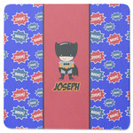 Superhero Square Rubber Backed Coaster (Personalized)