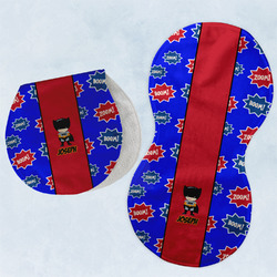 Superhero Burp Pads - Velour - Set of 2 w/ Name or Text