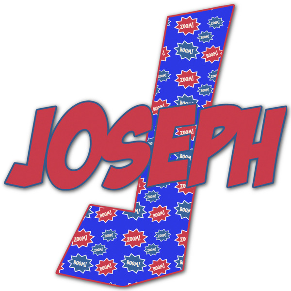 Custom Superhero Name & Initial Decal - Up to 9"x9" (Personalized)