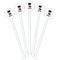 Superhero White Plastic 5.5" Stir Stick - Fan View